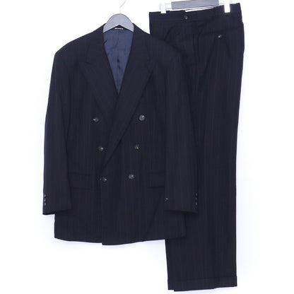 DURBAN Striped Double-Breasted Suit Navy