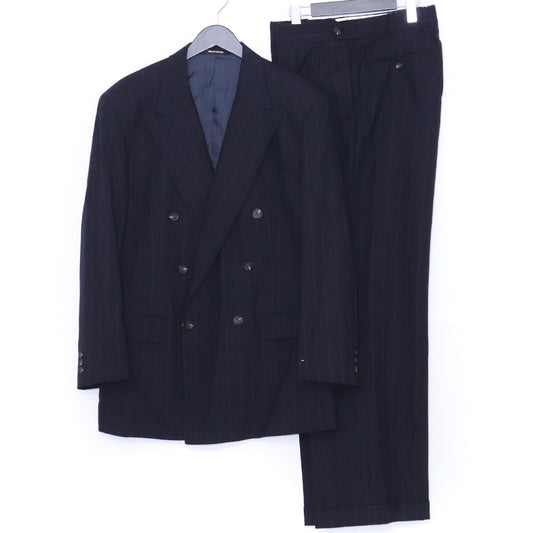 DURBAN Striped Double-Breasted Suit Navy