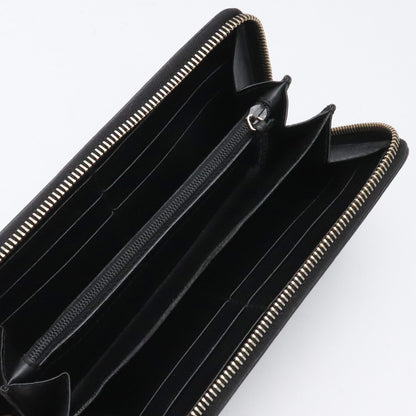 Gucci Guccissima Logo Plate Zip-Around Wallet Black Size F