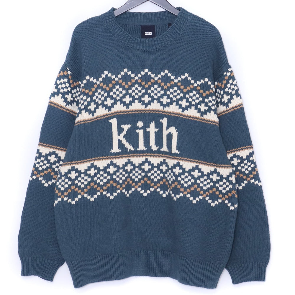 KITH 23AW Kithmas Fair Isle Sweater Multicolor Size XL