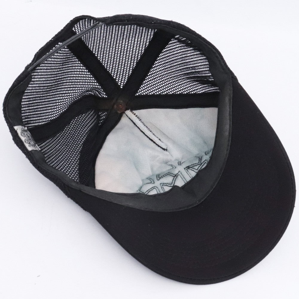 Chrome Hearts Old 3 Cemetery Cross Patch Cap Black Size F