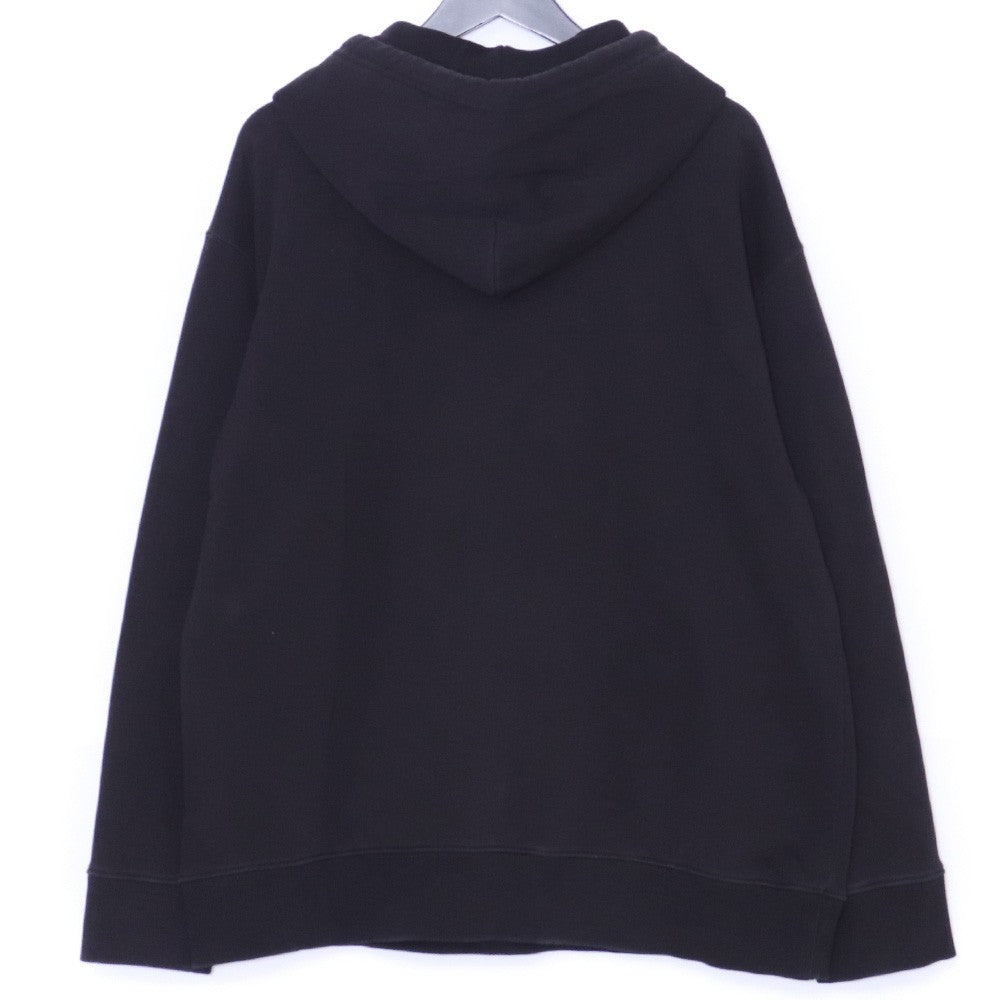 MM6 Number Logo Distressed Hoodie Black Size M
