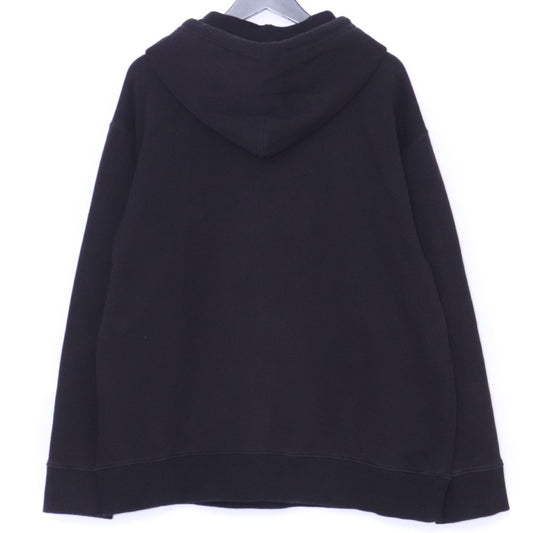 MM6 Number Logo Distressed Hoodie Black Size M