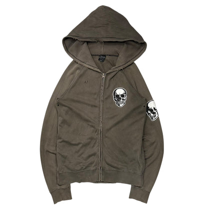 NUMBER (N)INE 04SS DBD Skull Patch Hoodie Brown Size 2