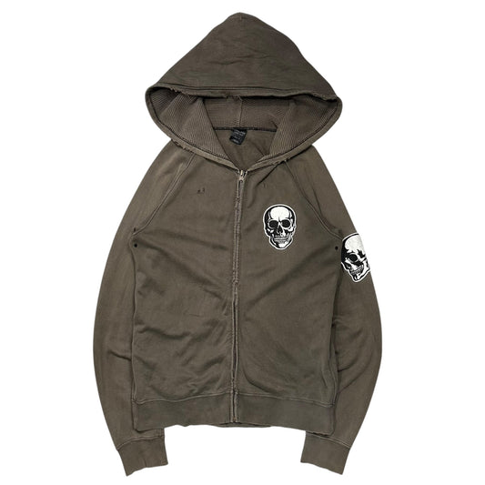 NUMBER (N)INE 04SS DBD Skull Patch Hoodie Brown Size 2