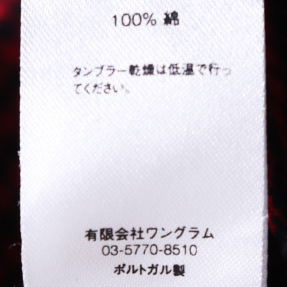 SUPREME Gingham Check Flannel Button-Up Shirt Red Size M