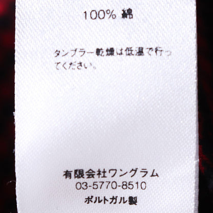 SUPREME Gingham Check Flannel Button-Up Shirt Red Size M