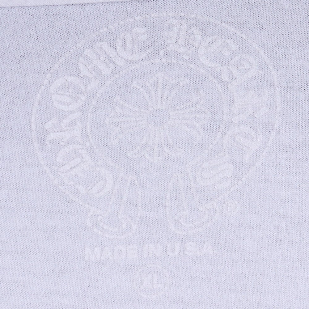 CHROME HEARTS Neck Logo Long Sleeve T-Shirt White Size XL