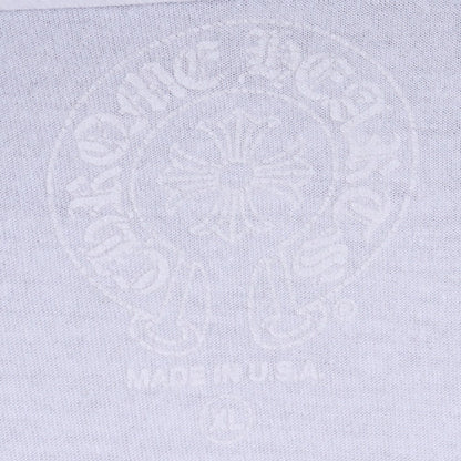 CHROME HEARTS Neck Logo Long Sleeve T-Shirt White Size XL