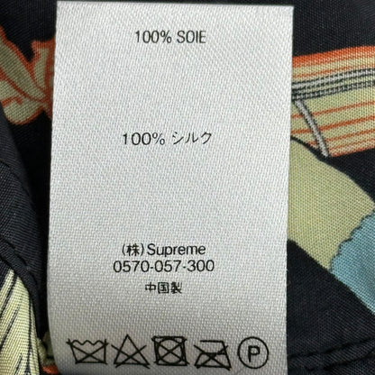 SUPREME 18SS Alphabet Silk Short Sleeve Black Multi Shirt Size S