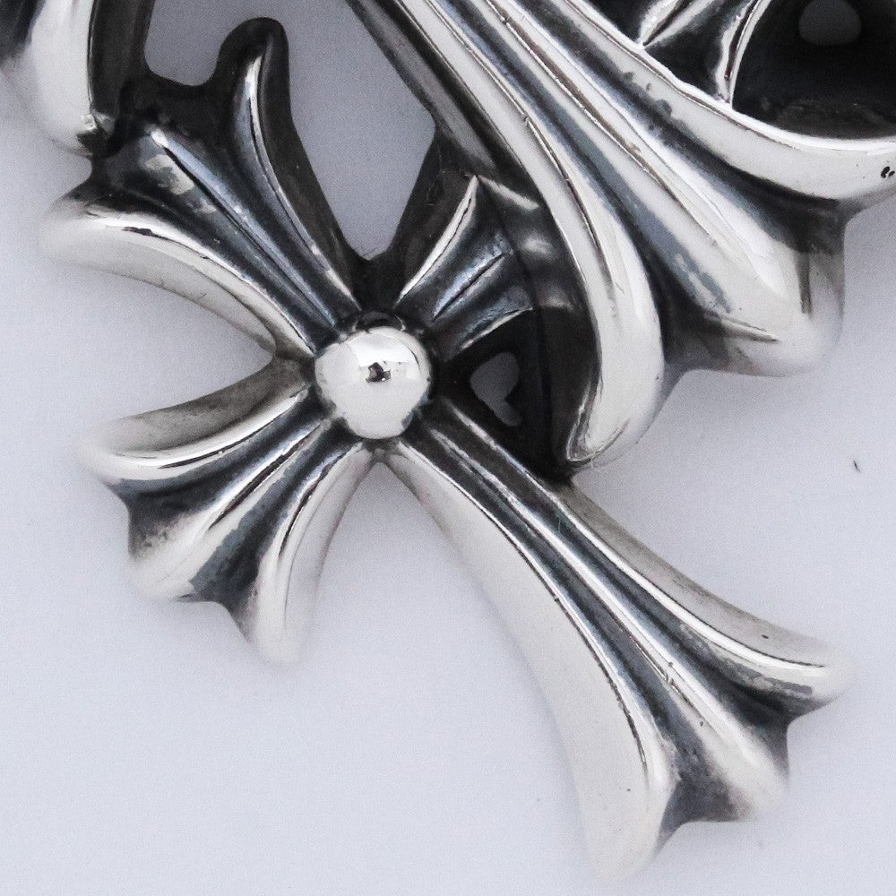 CHROME HEARTS Triple CH Cross Small Necklace Size F