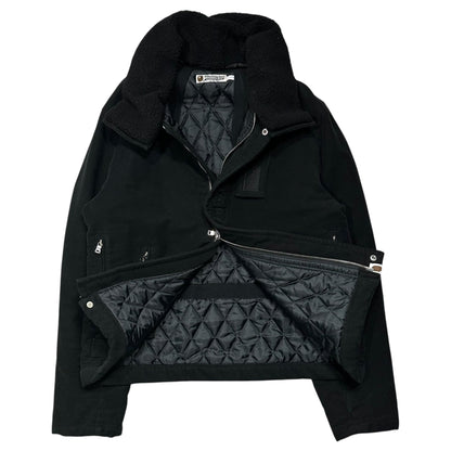 Bape A BATHING APE Shearling Collar Flight Jacket Size L