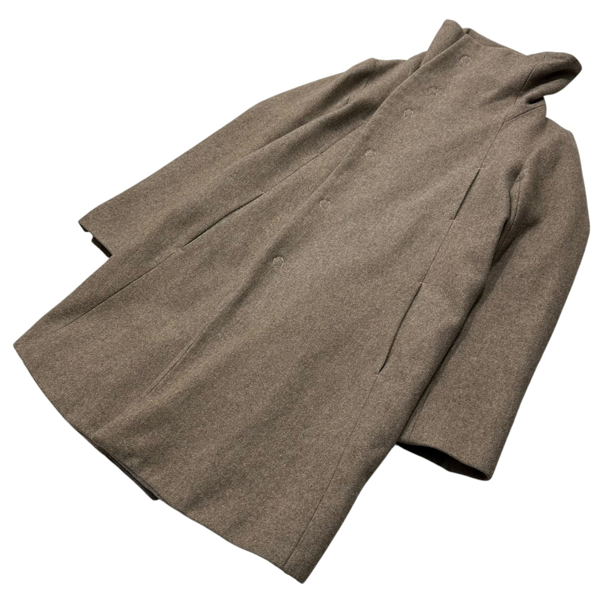 The Viridi-anne 14AW High-Neck Wool Coat Beige Size 2