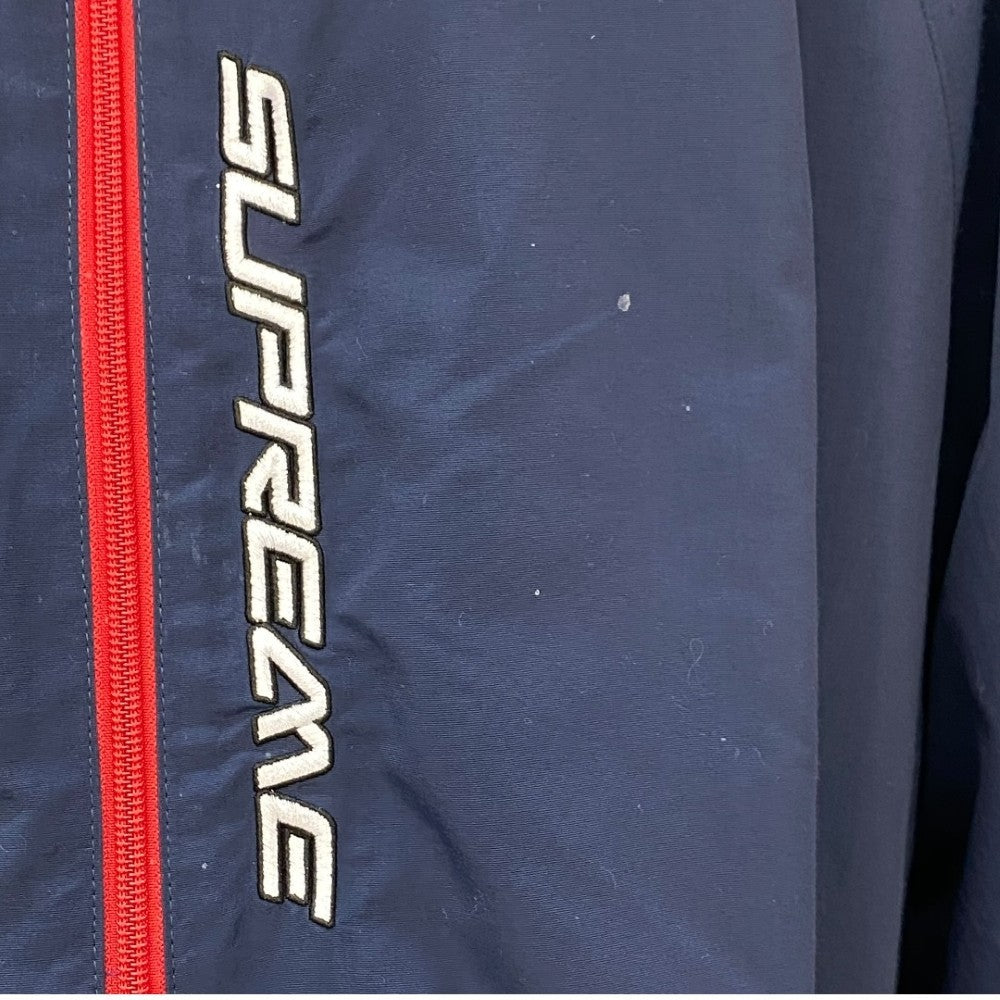 SUPREME 25SS Contrast Zip Track Jacket Navy Size XL