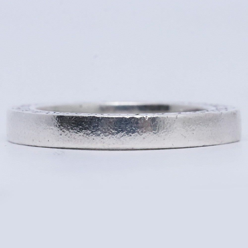 CHROME HEARTS 3mm Spacer Plain Sapphire Silver Ring Size ONE SIZE