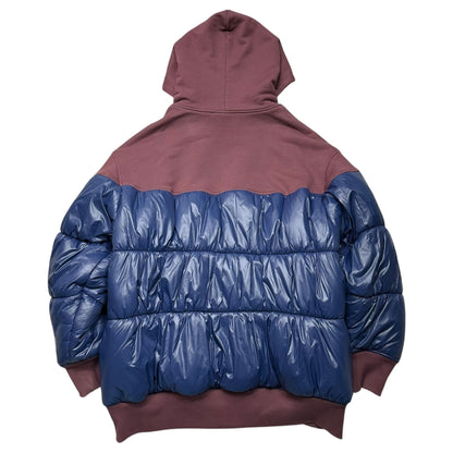 TELFAR Insulated Docking Hoodie Burgundy/Blue Size FREE
