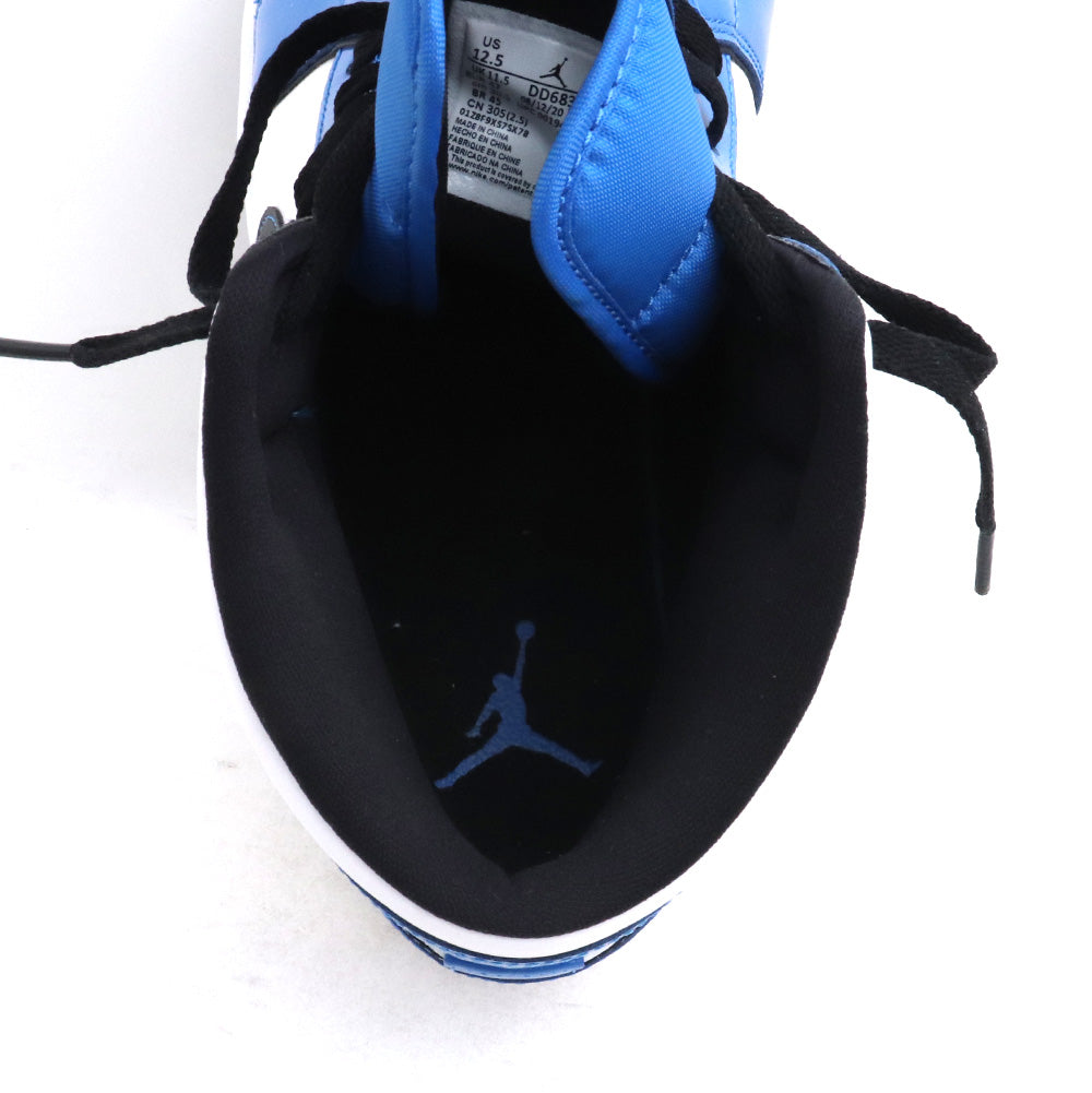 NIKE Air Jordan 1 Mid SE Signal Blue Sneakers Size 30.5cm