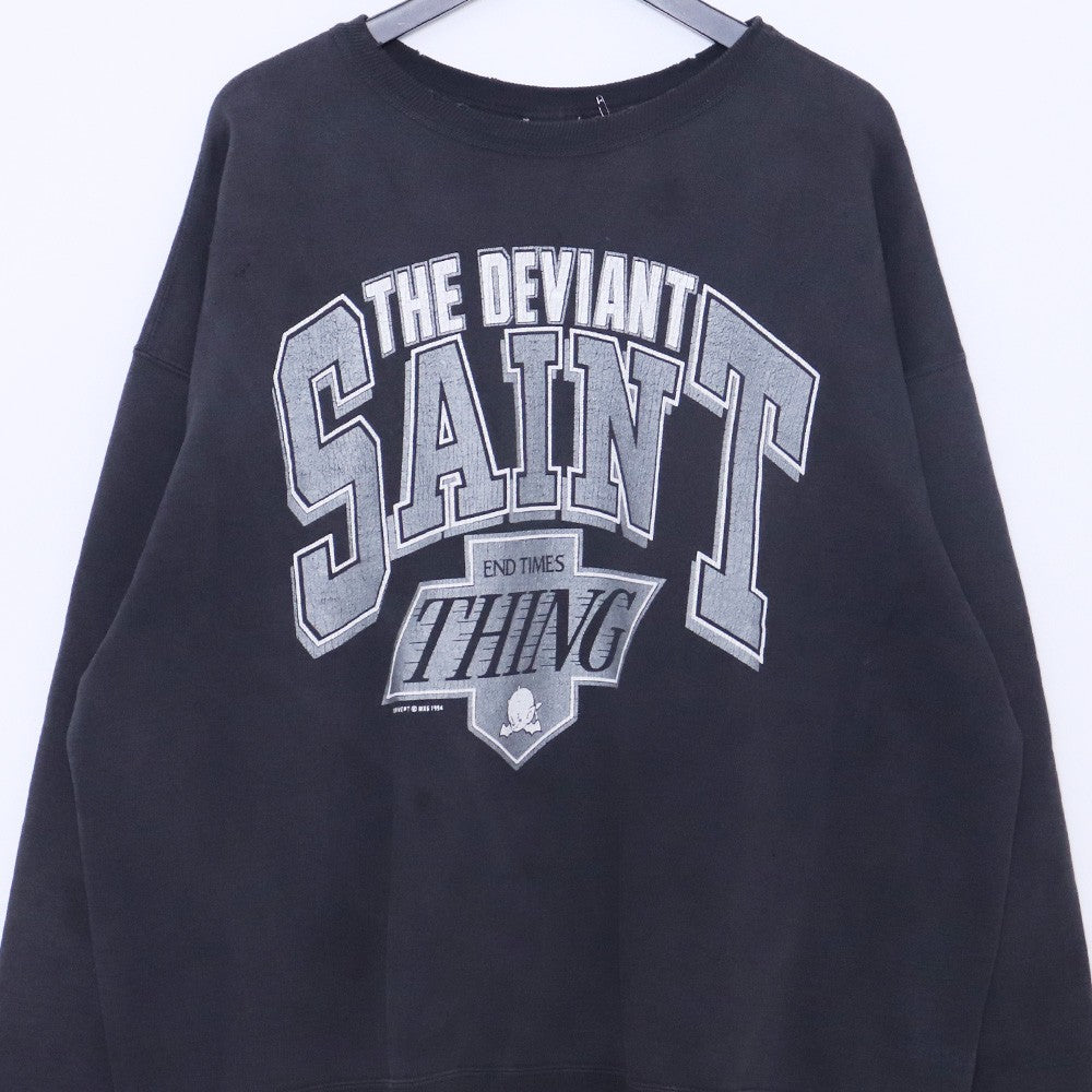 SAINT MICHAEL 25SS THE DEVIANT Sweatshirt Black Size XL