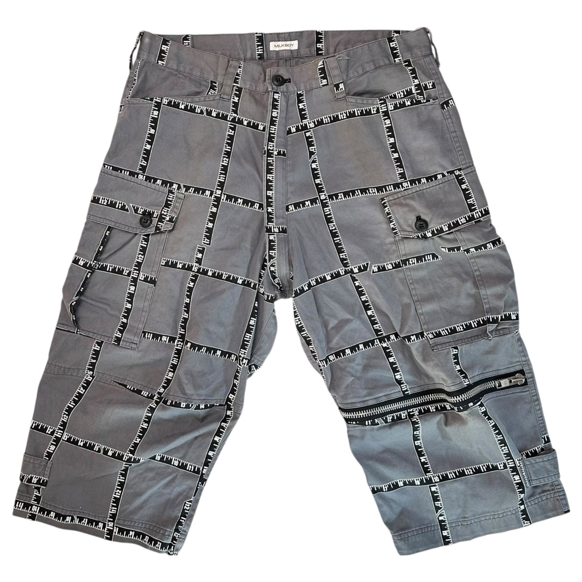 MILKBOY 90s Major Checkered Shorts Gray/White Size FREE
