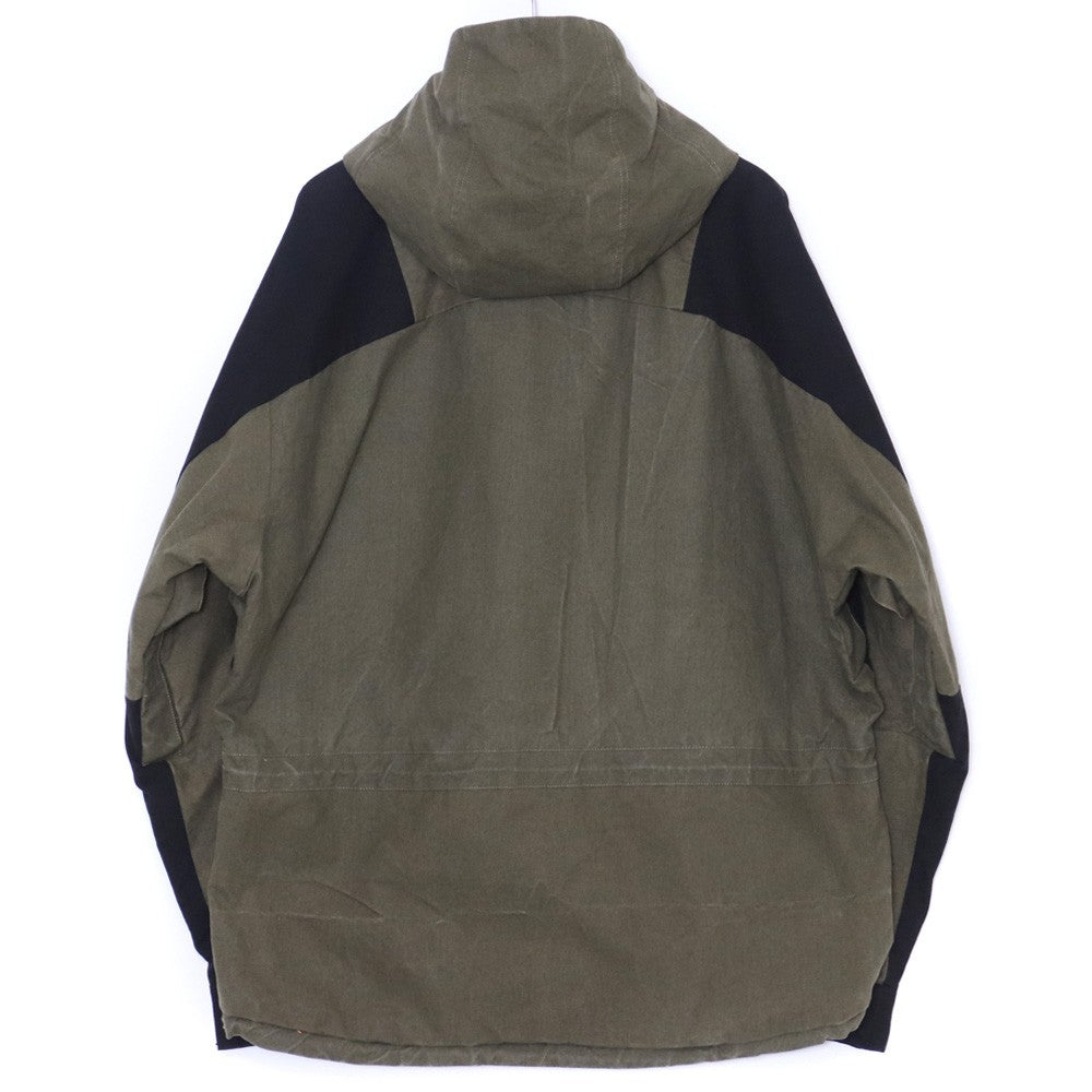READY MADE 19SS 2TONE Mountain Parka Khaki Black Hoodie Size 2