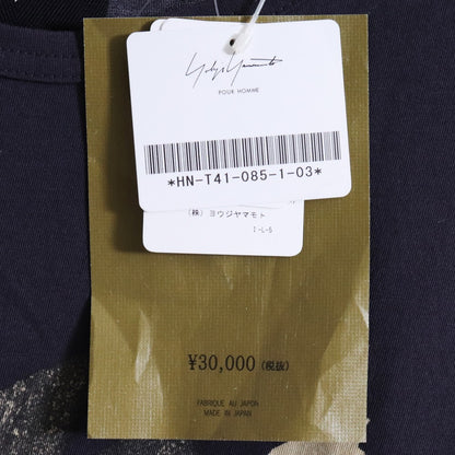YOHJI YAMAMOTO BLACK SCANDAL Message Gray Navy T-Shirt Size 3