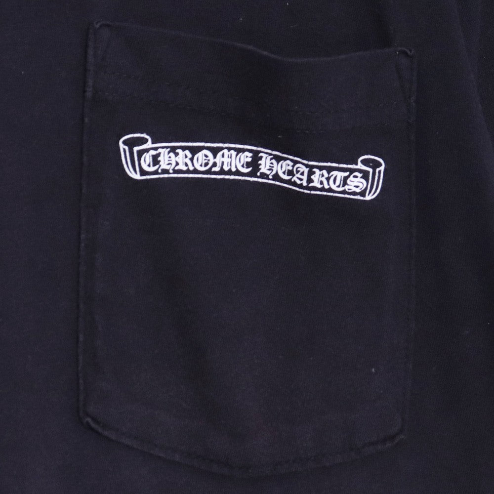 CHROME HEARTS USA Back Arch Logo Pocket T-Shirt Black Size M