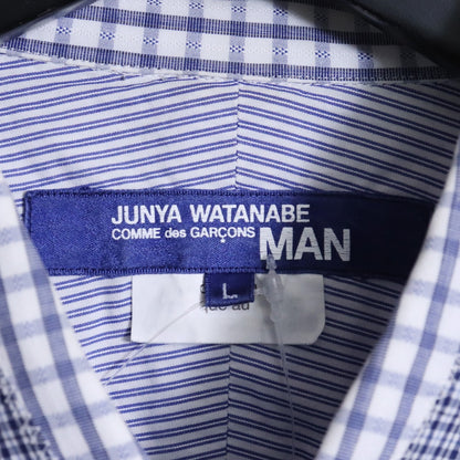 JUNYA WATANABE MAN Cotton Gingham Button-Up Shirt Size L