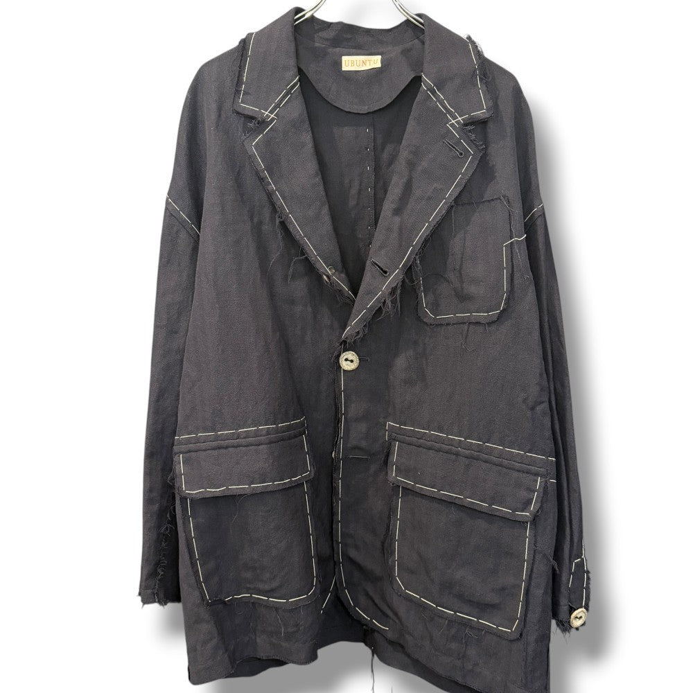 UBUNTU 26SS Kenny Wool Stitch Design Jacket Navy Free Size