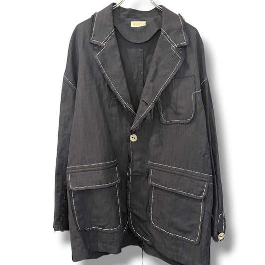 UBUNTU 26SS Kenny Wool Stitch Design Jacket Navy Free Size