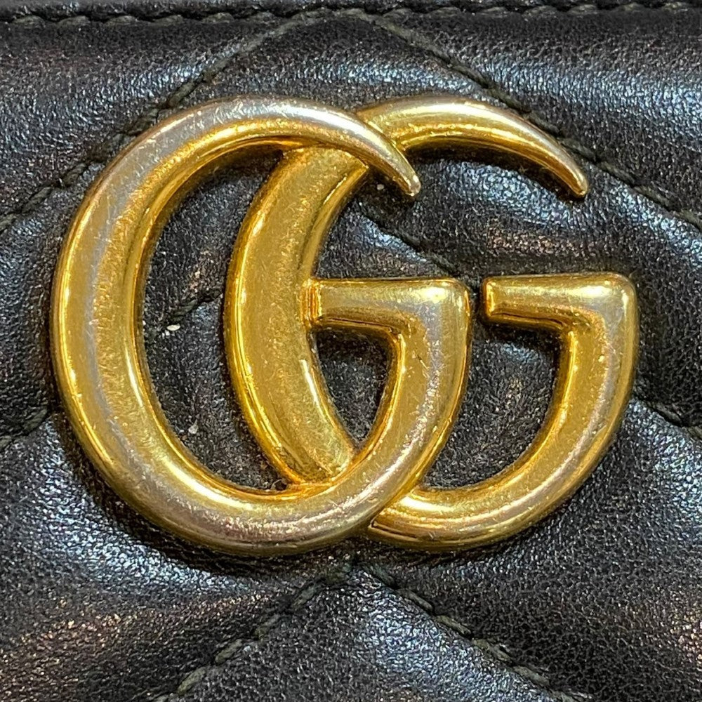 GUCCI GG Marmont Zip Around Wallet Black Size F