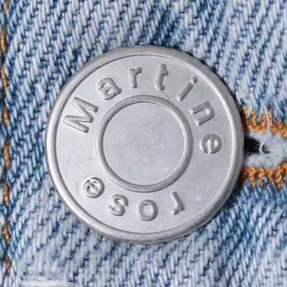 MARTINE ROSE Paint Print Straight Jeans Blue Size XS