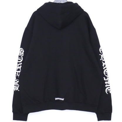 CHROME HEARTS Vertical Logo Hoodie Black Size XL