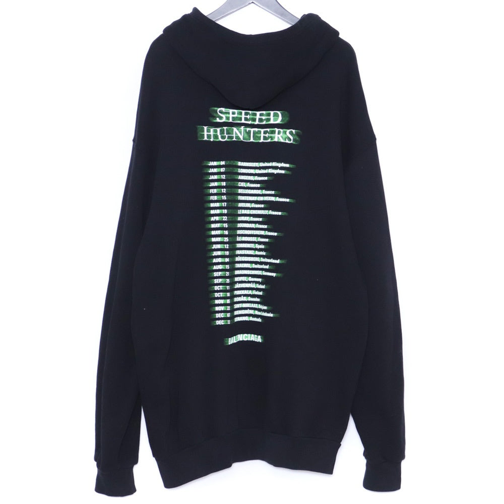 BALENCIAGA 19SS Speed Hunters Zip Up Hoodie Black Size S