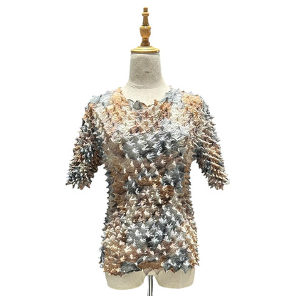 MASU 24SS Spiky Flocky Doll T-Shirt Blue/Pink Size 48