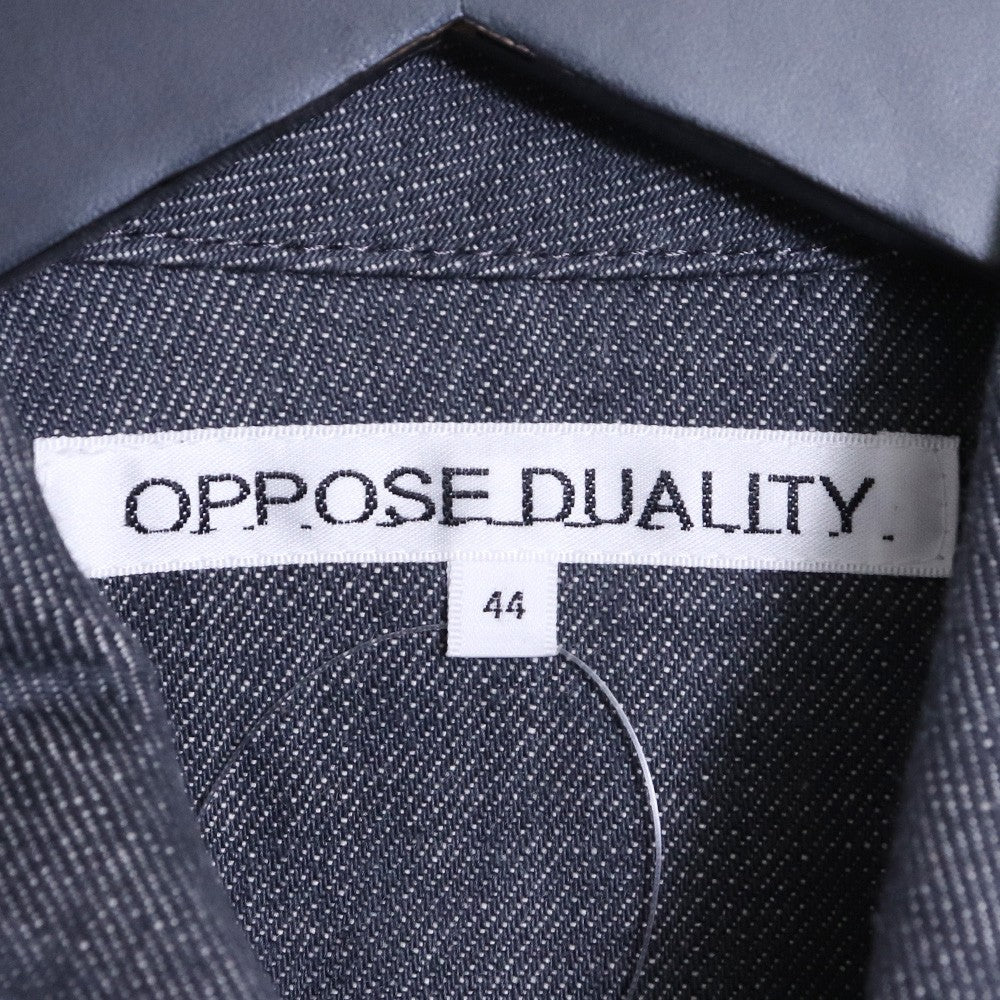 OPPOSE DUALITY 25SS 6 Pocket Raw Denim Jacket Gray Size 44