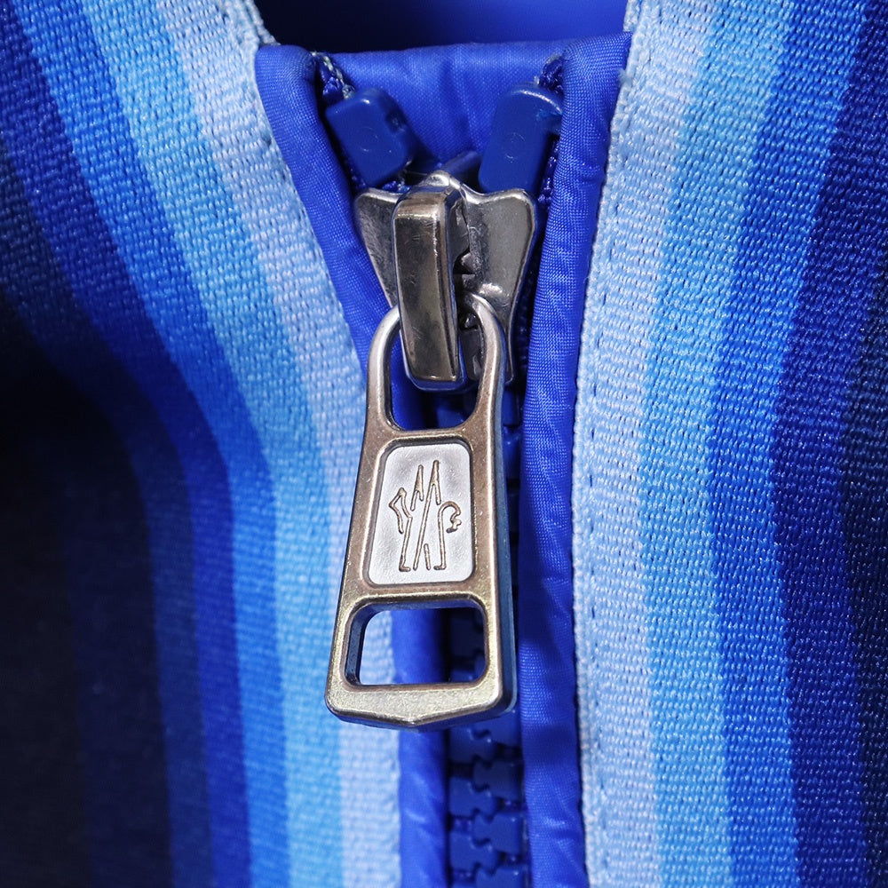 MONCLER AVRIEUX GIUBBOTTO Hooded Nylon Jacket Blue Size 0