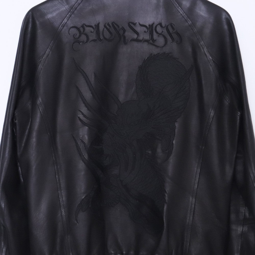 ISAMUKATAYAMA BACKLASH Oil Calf Leather Jacket Black Size 2