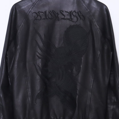 ISAMUKATAYAMA BACKLASH Oil Calf Leather Jacket Black Size 2