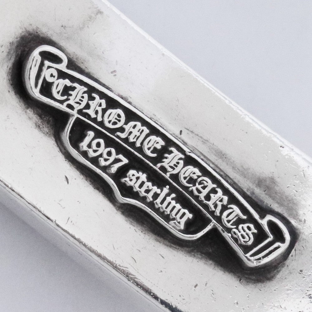 CHROME HEARTS Floral Cross ID Bracelet Silver Size ONE SIZE