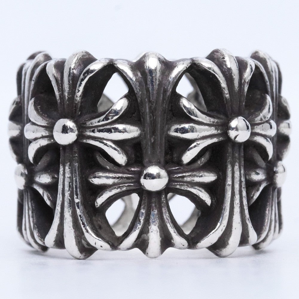 CHROME HEARTS Cemetery Cross Ring Silver Size JP 26