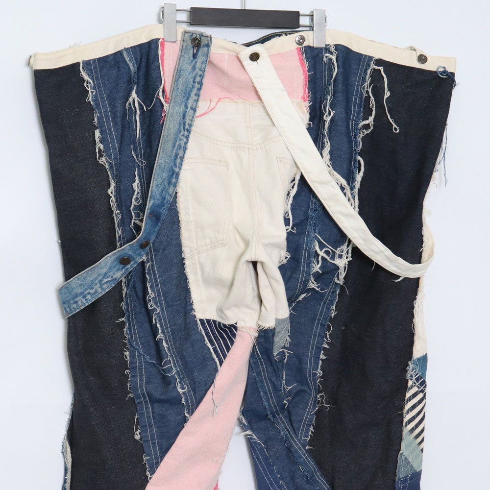NISAI "Akuto Niji" Remake Denim Overalls Blue Free Size