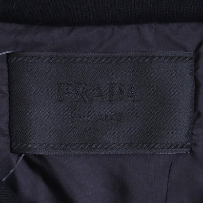 Prada Cotton Triangle Logo Hoodie Black Size M