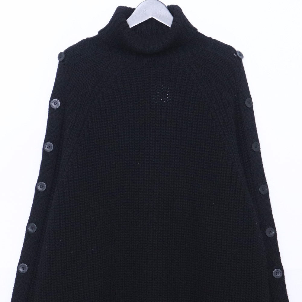 JOHN LAWRENCE 21AW Button Sleeve Knit Sweater Black Free Size