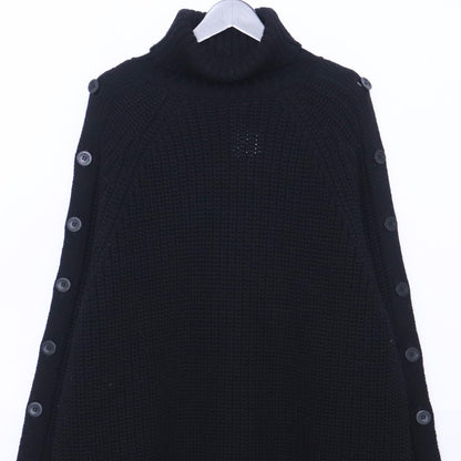 JOHN LAWRENCE 21AW Button Sleeve Knit Sweater Black Free Size