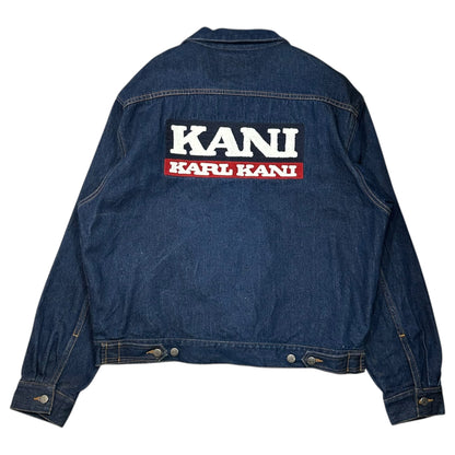 Karl Kani 90s Logo 2nd Type Denim Tracker Jacket Blue Size L
