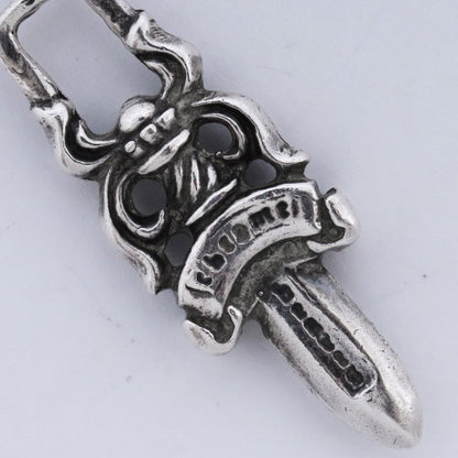 CHROME HEARTS #5 Dagger Zip Charm Necklace Size #5