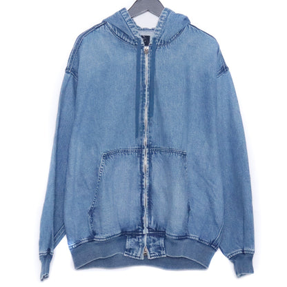 REMI RELIEF NAVY LABEL Denim Zip Hoodie Used Blue