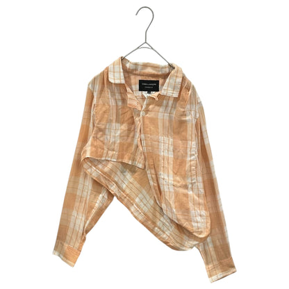 COMME des GARCONS FRANCE 80s Asymmetrical Check Shirt Size S