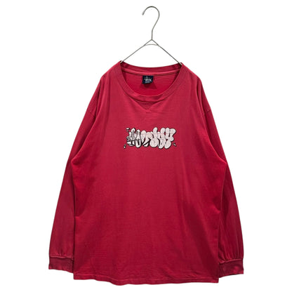 STUSSY 90s USA Made Graphic T-Shirt Red Size L