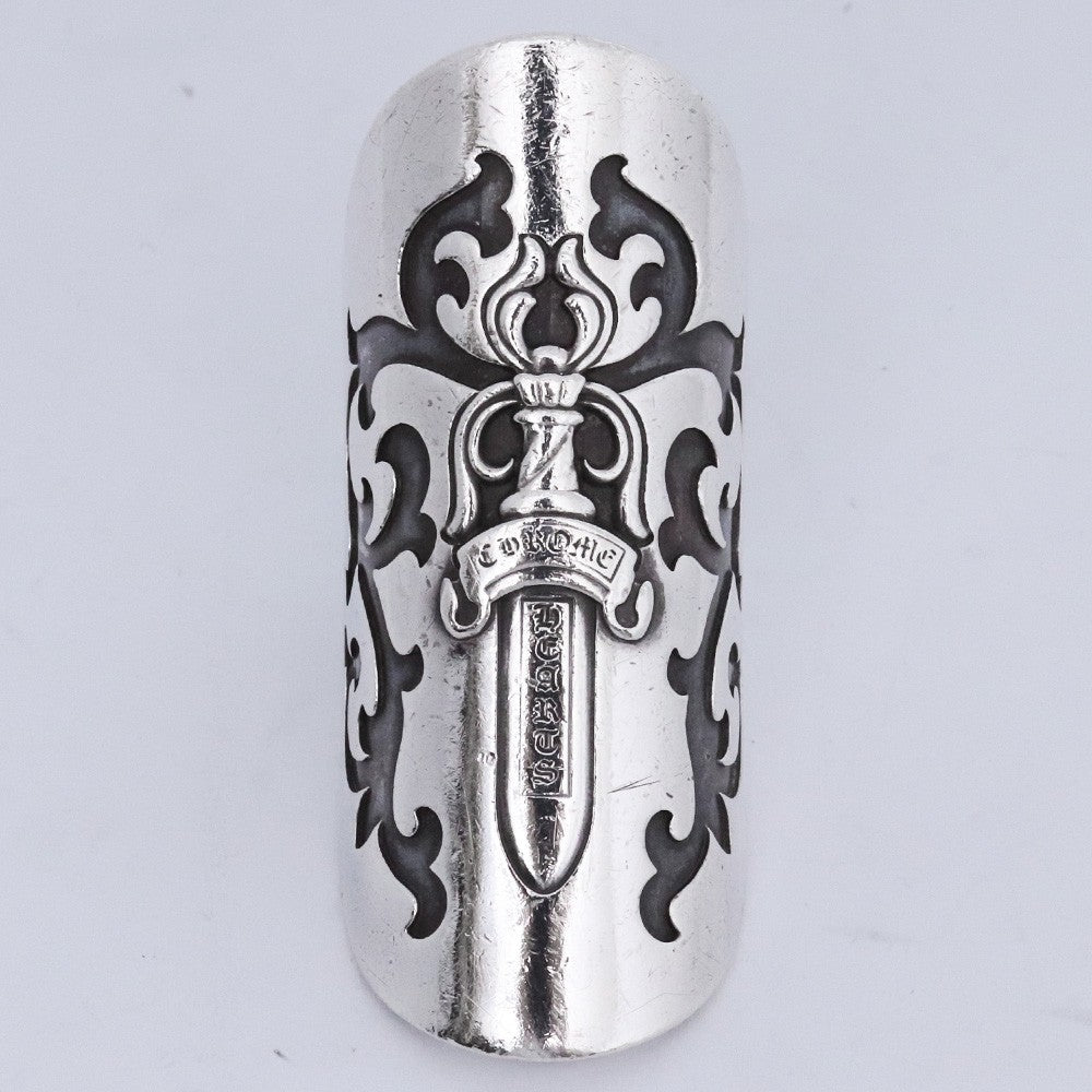 CHROME HEARTS CANNOLI DAGGER Silver Ring Size ONE SIZE